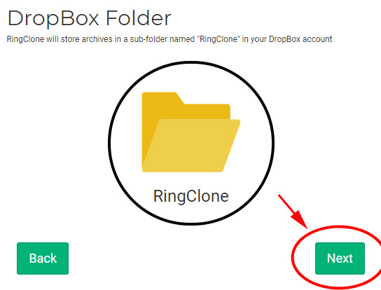 confirm main RingClone folder