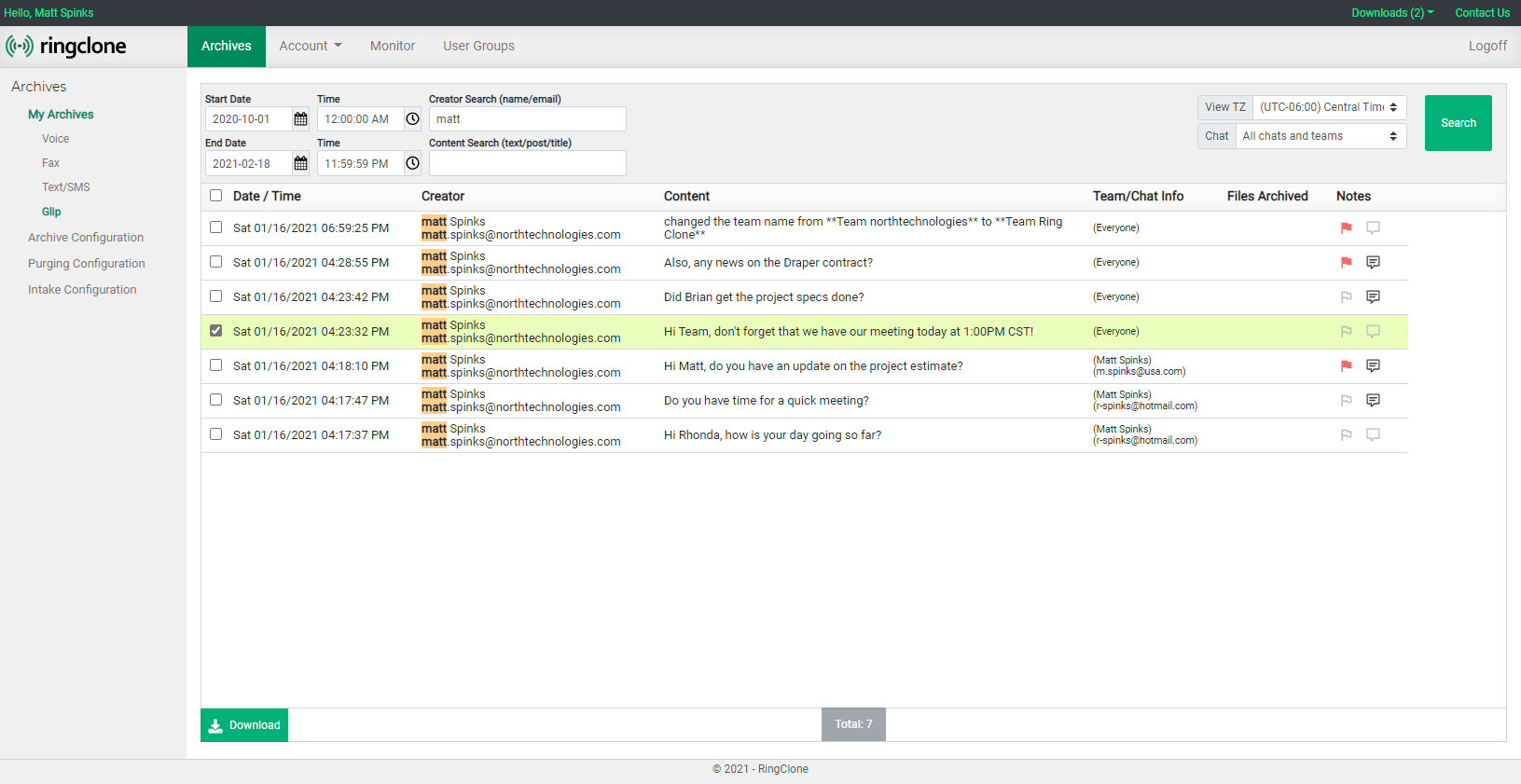 Glip, Team Messaging, and SMS Compliance